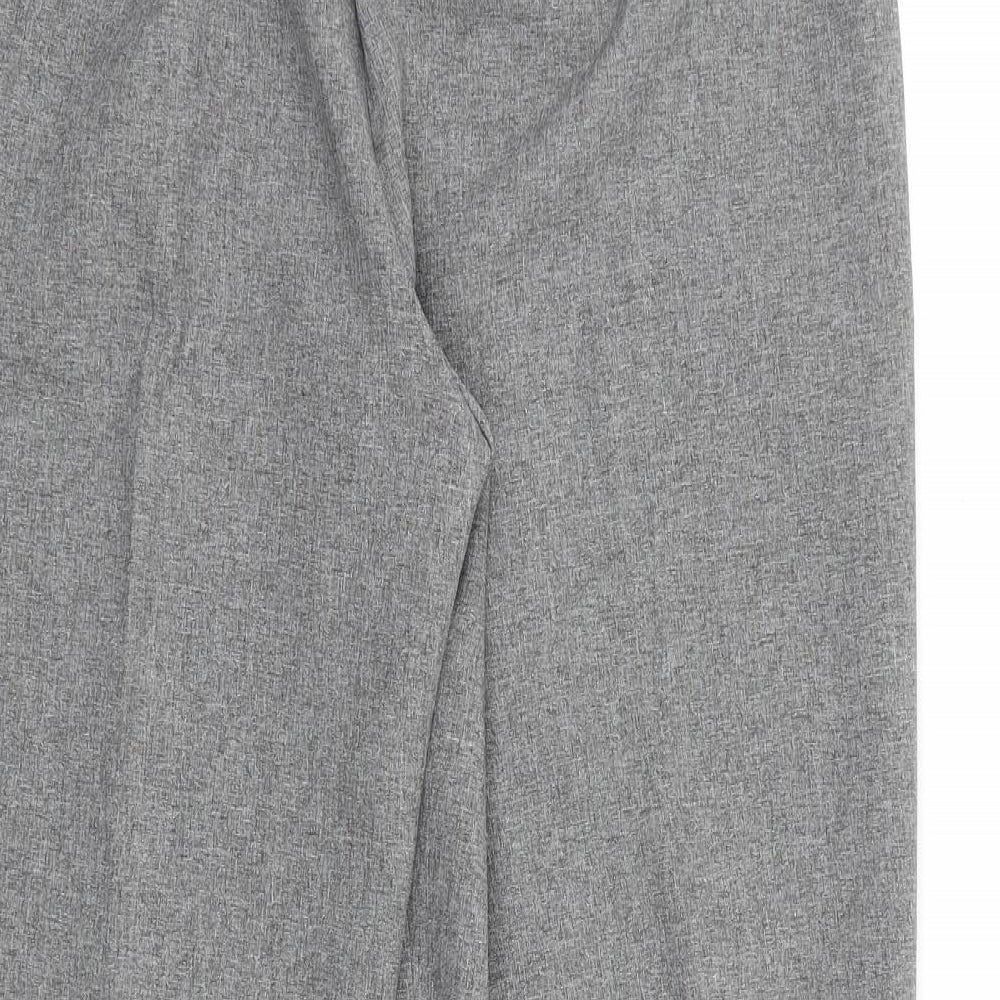 Emma Collection Womens Grey Polyester Dress Pants Trousers Size 14 L27 in Regular