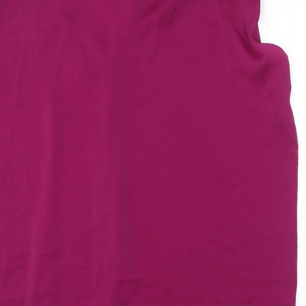 Marks and Spencer Womens Purple Polyester Basic Blouse Size 22 V-Neck