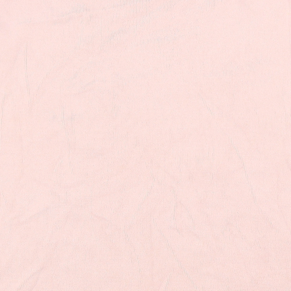 Style Number Womens Pink Viscose Basic T-Shirt Size XL V-Neck