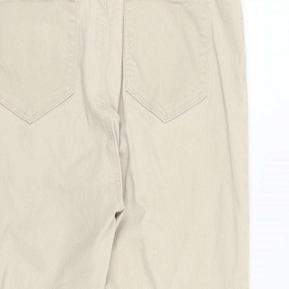 Preworn Womens Beige Cotton Jegging Jeans Size 10 Regular - 19in inside leg