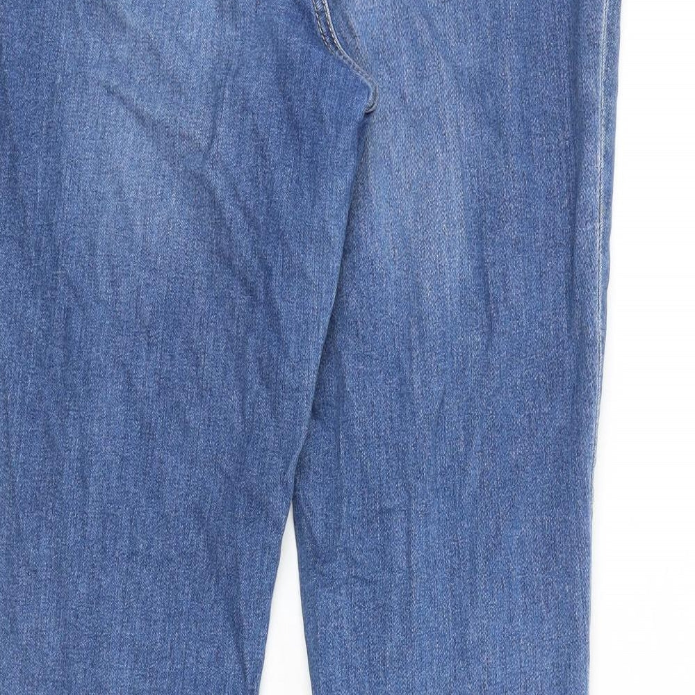 Preworn Womens Blue Cotton Skinny Jeans Size 35 in L30 in Regular Zip