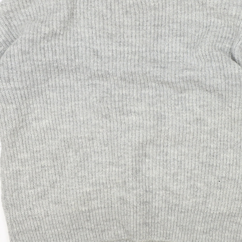 F&F Womens Grey Round Neck Polyester Pullover Jumper Size 6