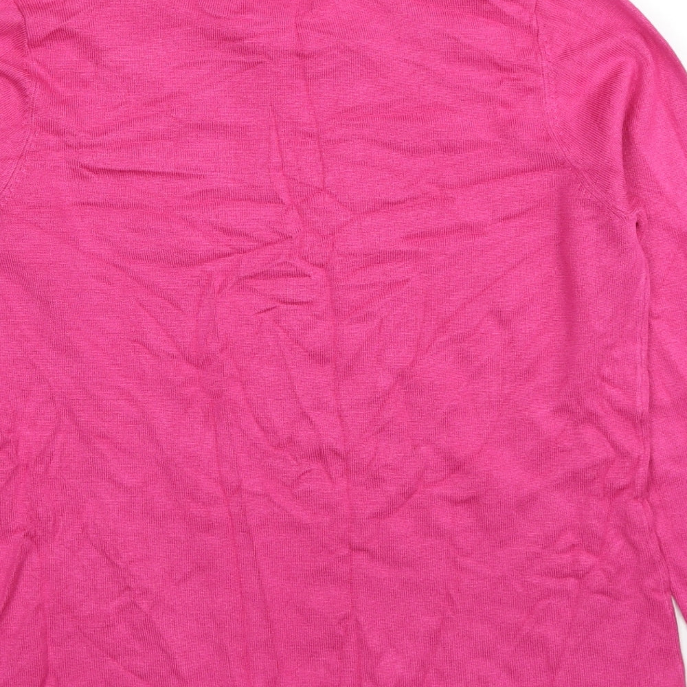 Sarah Hamilton Womens Pink Round Neck Viscose Pullover Jumper Size M