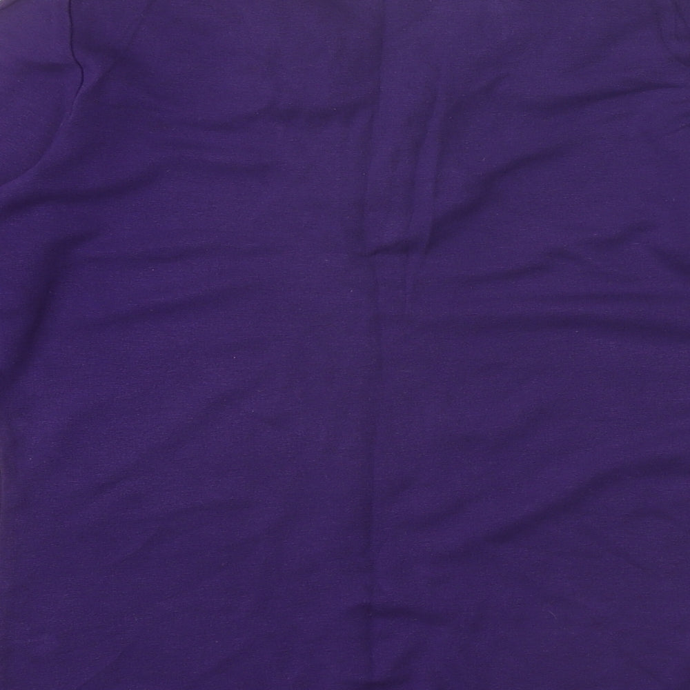 BHS Womens Purple Viscose Basic Blouse Size 12 Collared