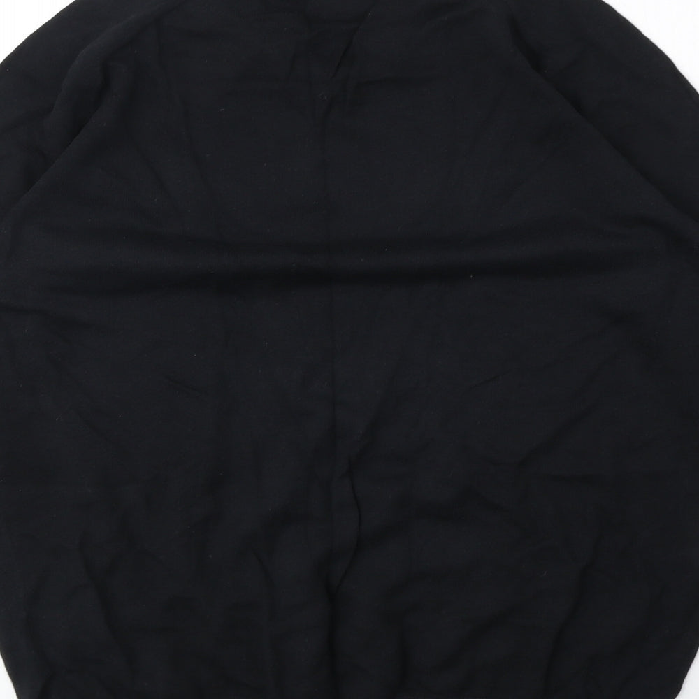 Lambretta Mens Black V-Neck Cotton Pullover Jumper Size M