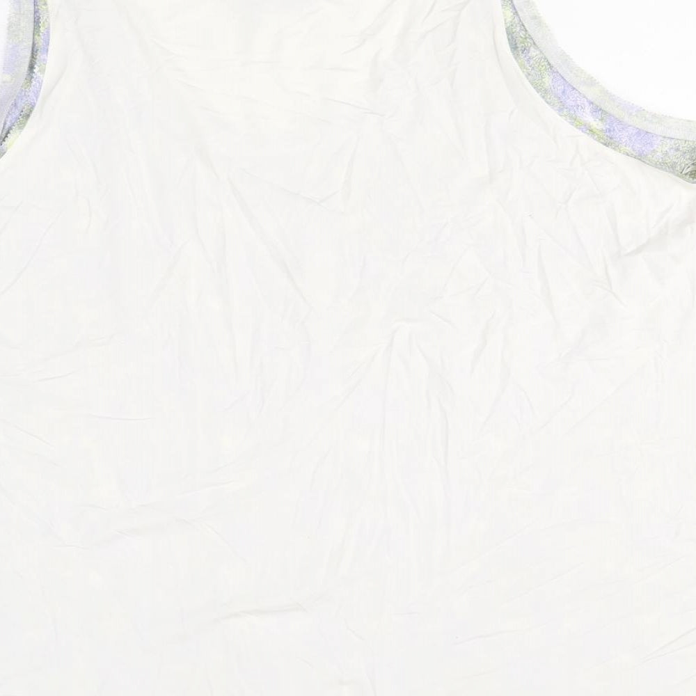 Marks and Spencer Womens Multicoloured Geometric Polyester Basic Tank Size 24 Scoop Neck