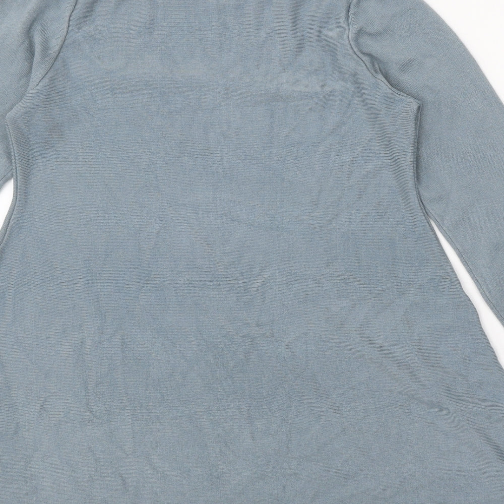 Marks and Spencer Womens Blue Round Neck Acrylic Pullover Jumper Size 8