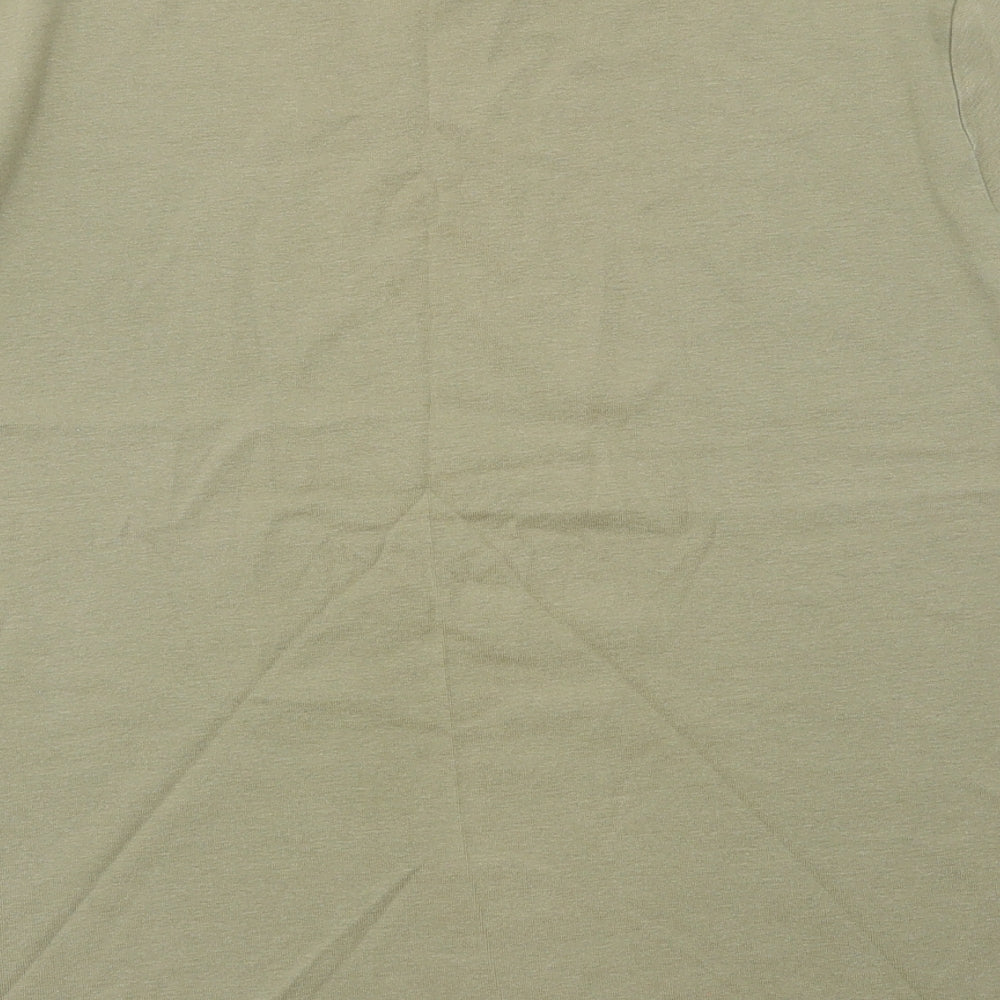 Tesco Womens Green Cotton Basic T-Shirt Size 20 Round Neck