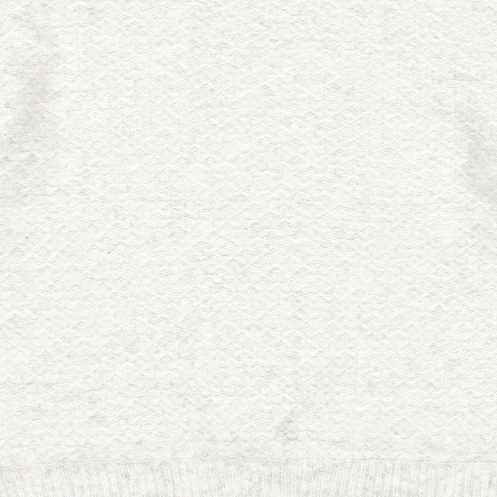 Marks and Spencer Womens Grey Round Neck Acrylic Pullover Jumper Size M