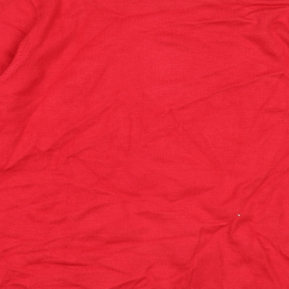 Society Eight Womens Red Round Neck Viscose Pullover Jumper Size XL
