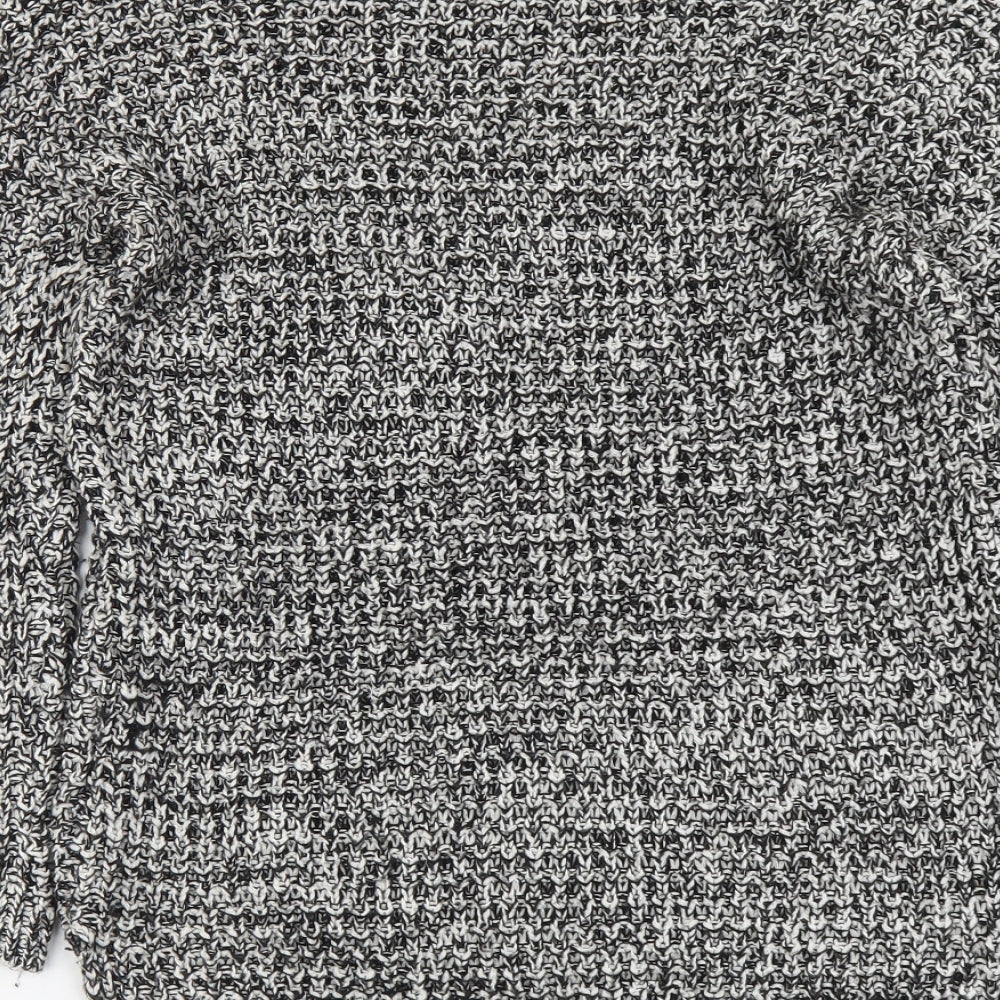 H&M Womens Grey Round Neck Acrylic Pullover Jumper Size S