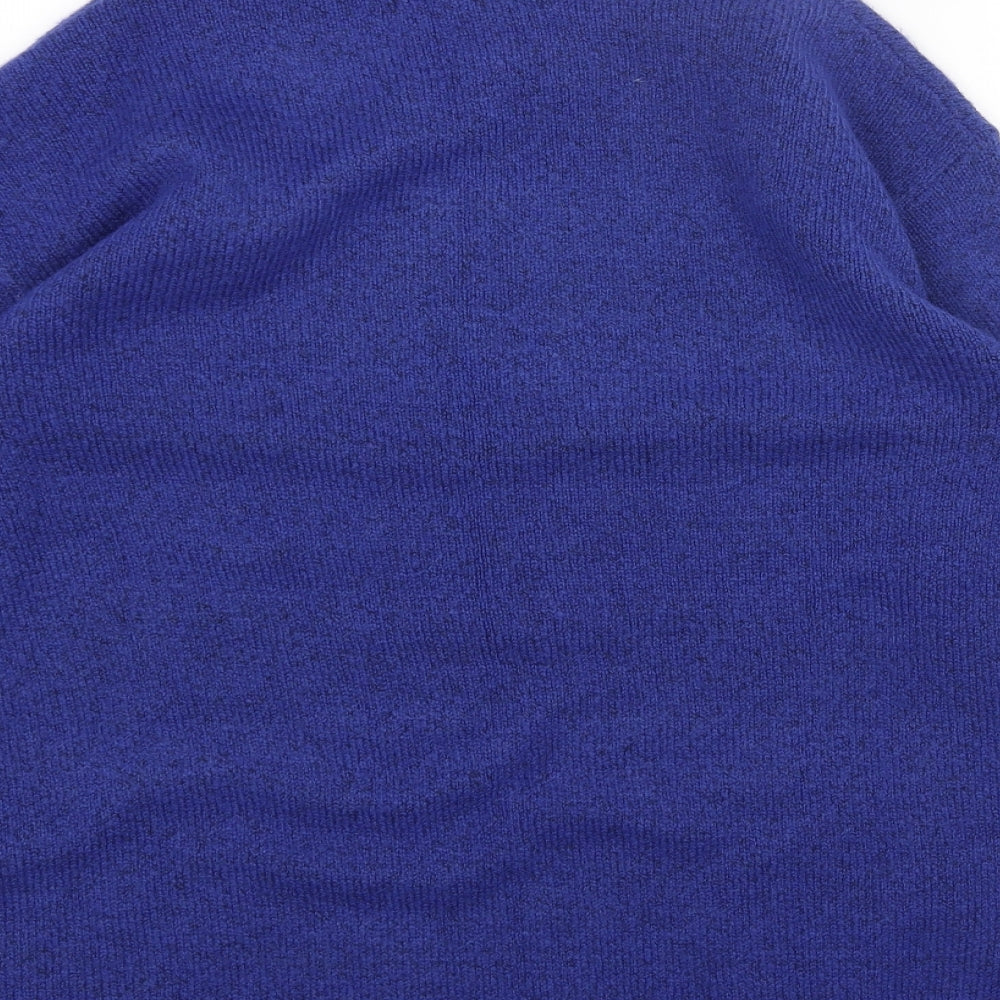 Marks and Spencer Womens Blue Round Neck Acrylic Pullover Jumper Size S