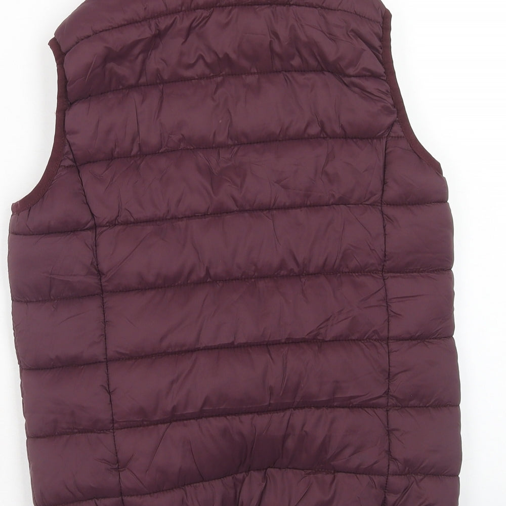 Essentiel Girls Purple Gilet Jacket Size 12 Years Zip