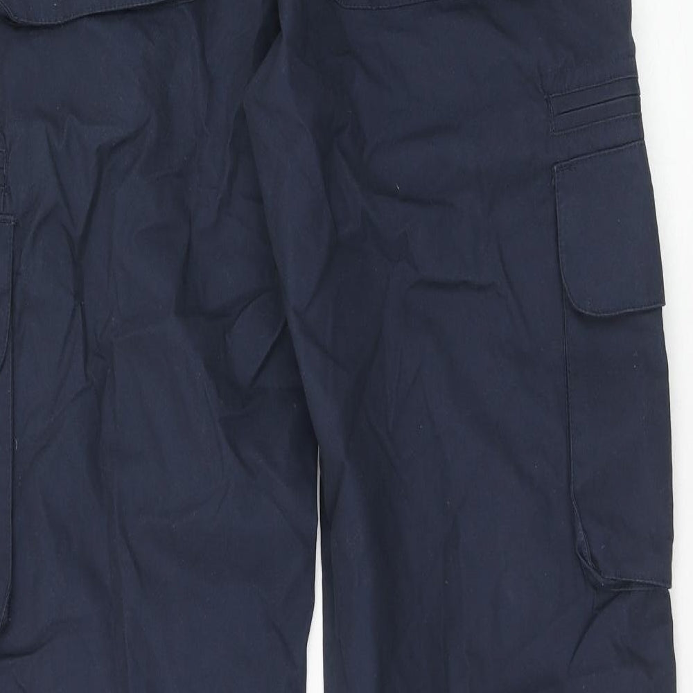 Regatta Womens Blue Herringbone Polyester Cargo Trousers Size 30 in Regular Zip