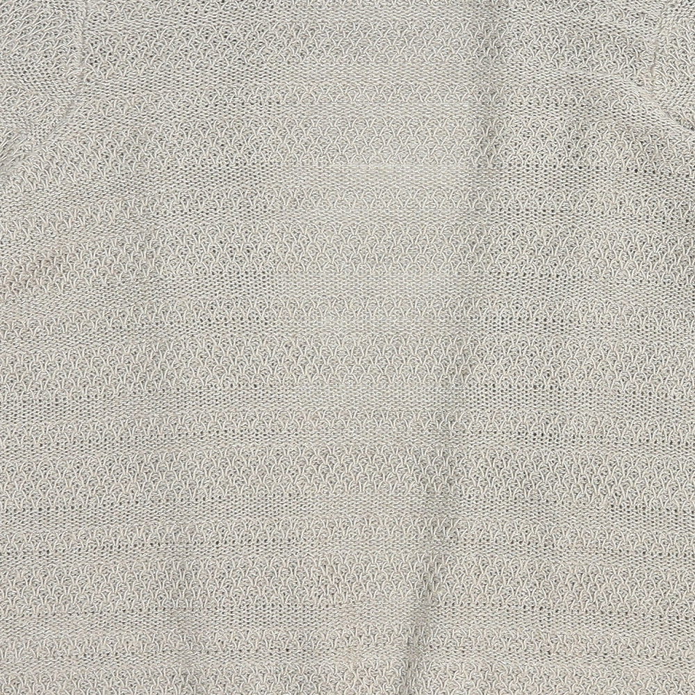 Marks and Spencer Womens Brown V-Neck Acrylic Cardigan Jumper Size 14