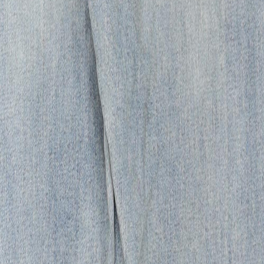 Marks and Spencer Womens Blue Cotton Skinny Jeans Size 8 Regular Zip