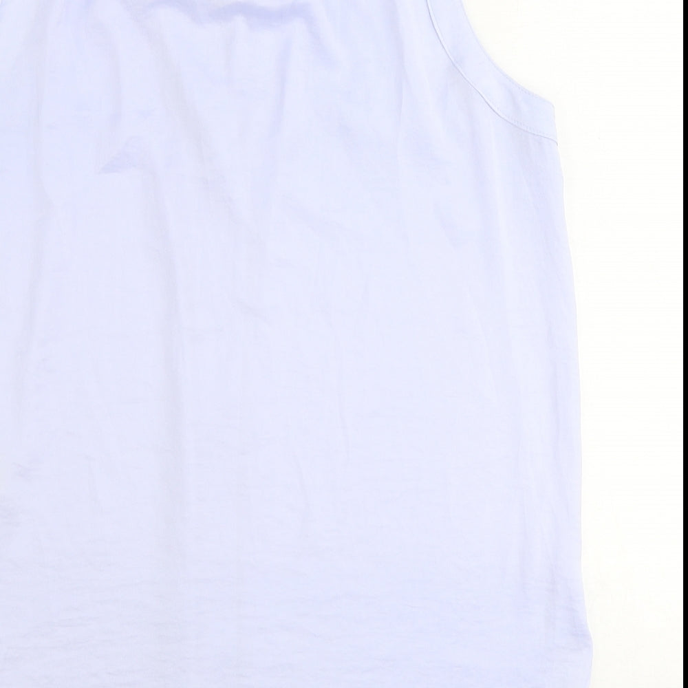Marks and Spencer Womens Black Polyester Basic Tank Size 10 V-Neck