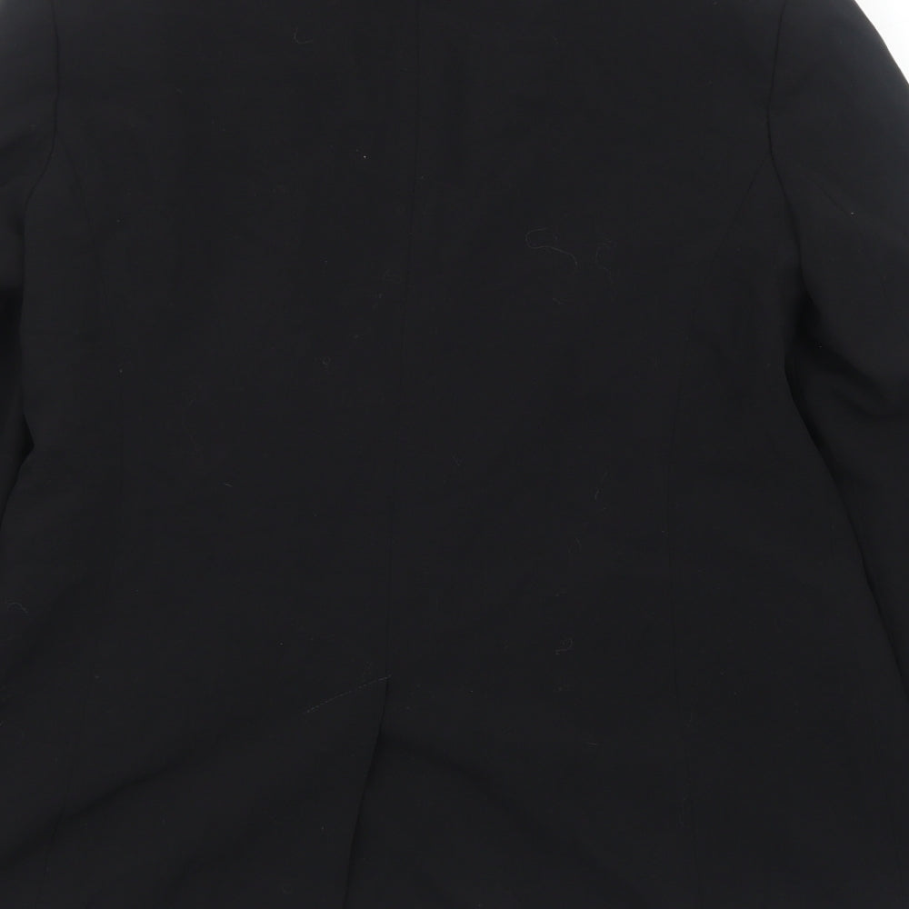 TU Womens Black Polyester Jacket Blazer Size 12