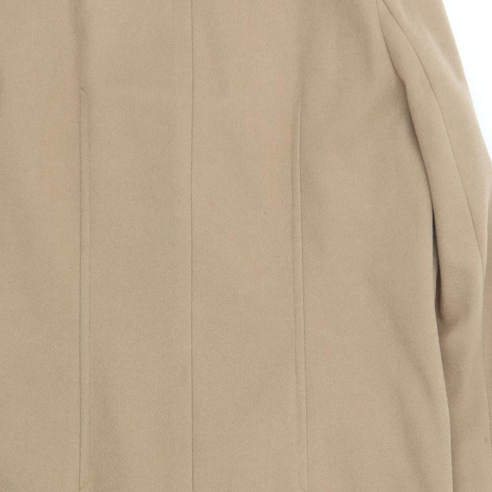 Marks and Spencer Womens Brown Overcoat Coat Size 14 Button