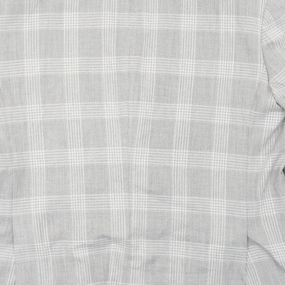 Marks and Spencer Mens Grey Plaid Polyester Jacket Blazer Size XL Regular