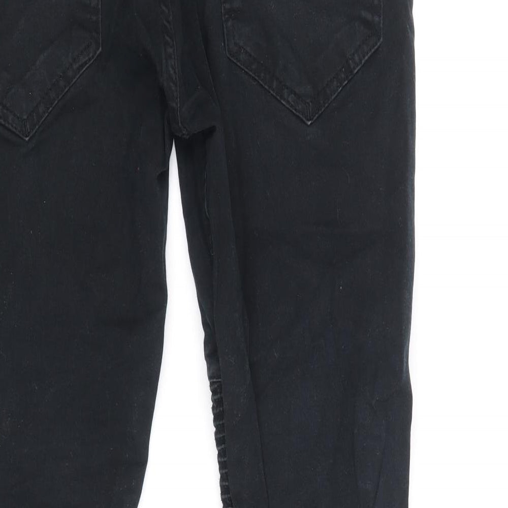 Condemned Nation Mens Black Cotton Skinny Jeans Size 32 in Regular Zip - Short Length