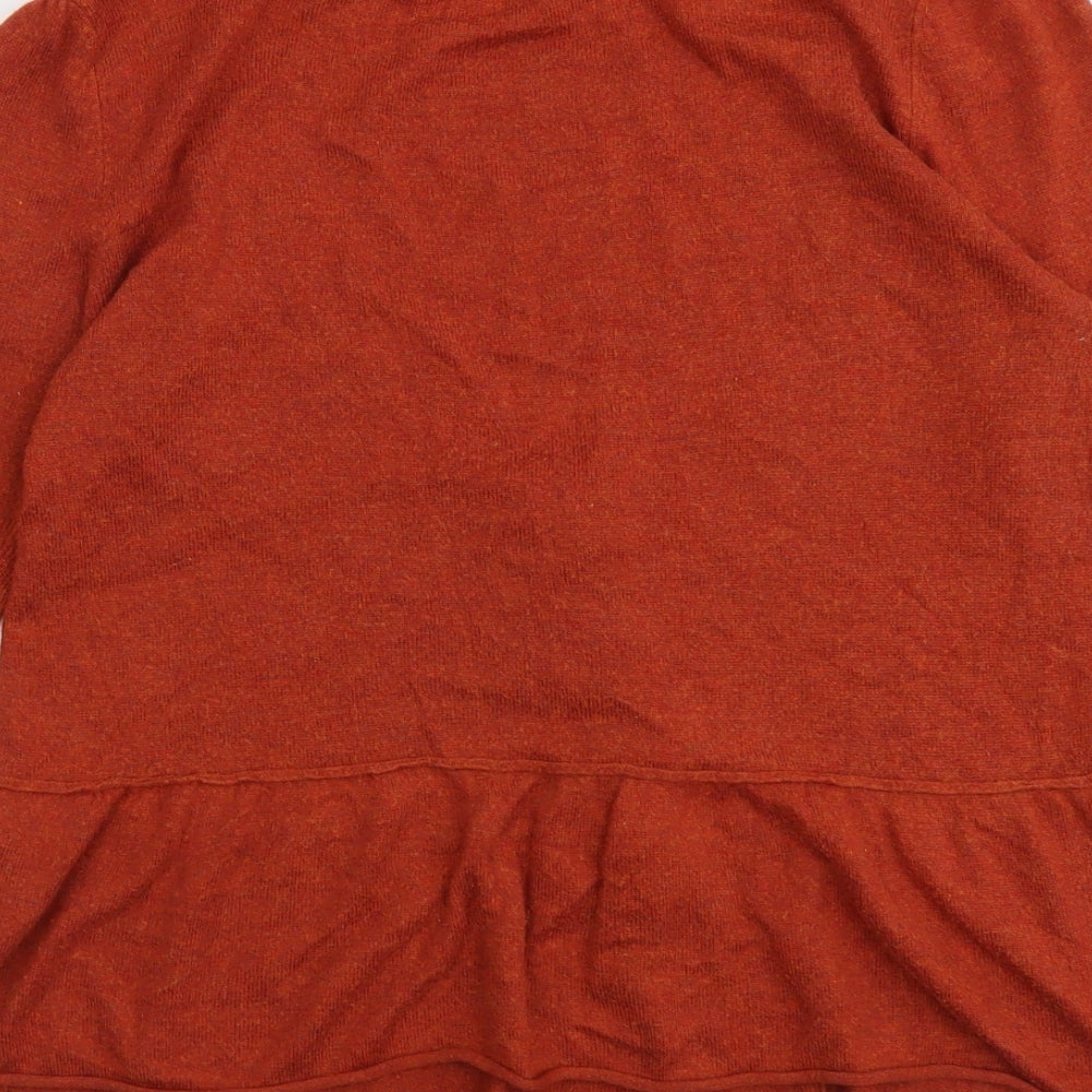 River Island Womens Red Scoop Neck Viscose Cardigan Jumper Size 10
