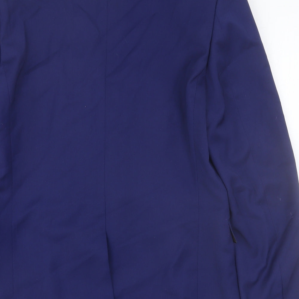 Cedar Wood State Mens Blue Polyester Jacket Blazer Size 38 Regular