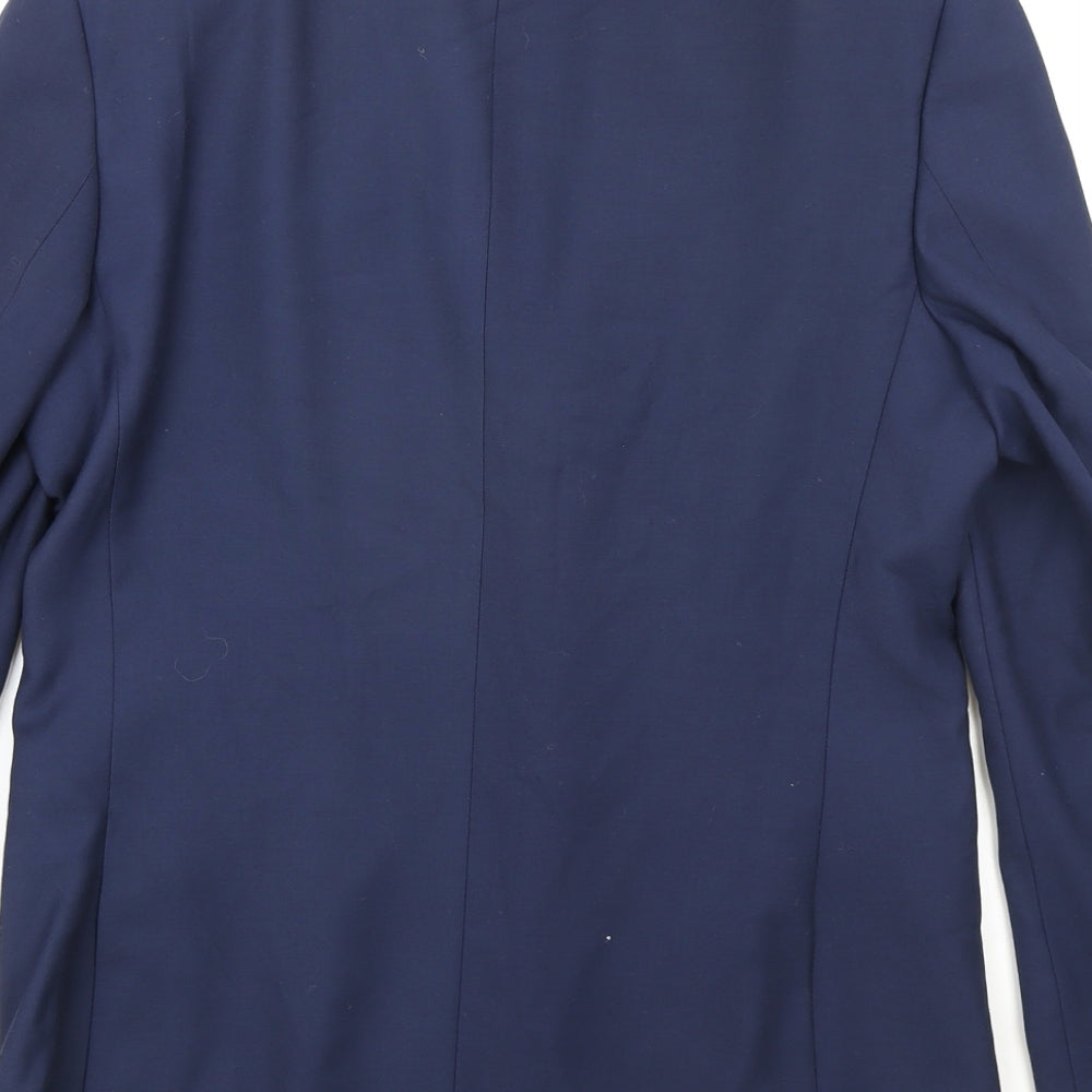 Marks and Spencer Mens Blue Polyester Jacket Suit Jacket Size M Regular