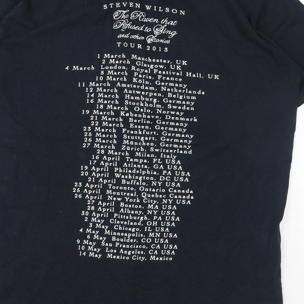 Gildan Womens Black Cotton Basic T-Shirt Size S Crew Neck - Steven Wilson