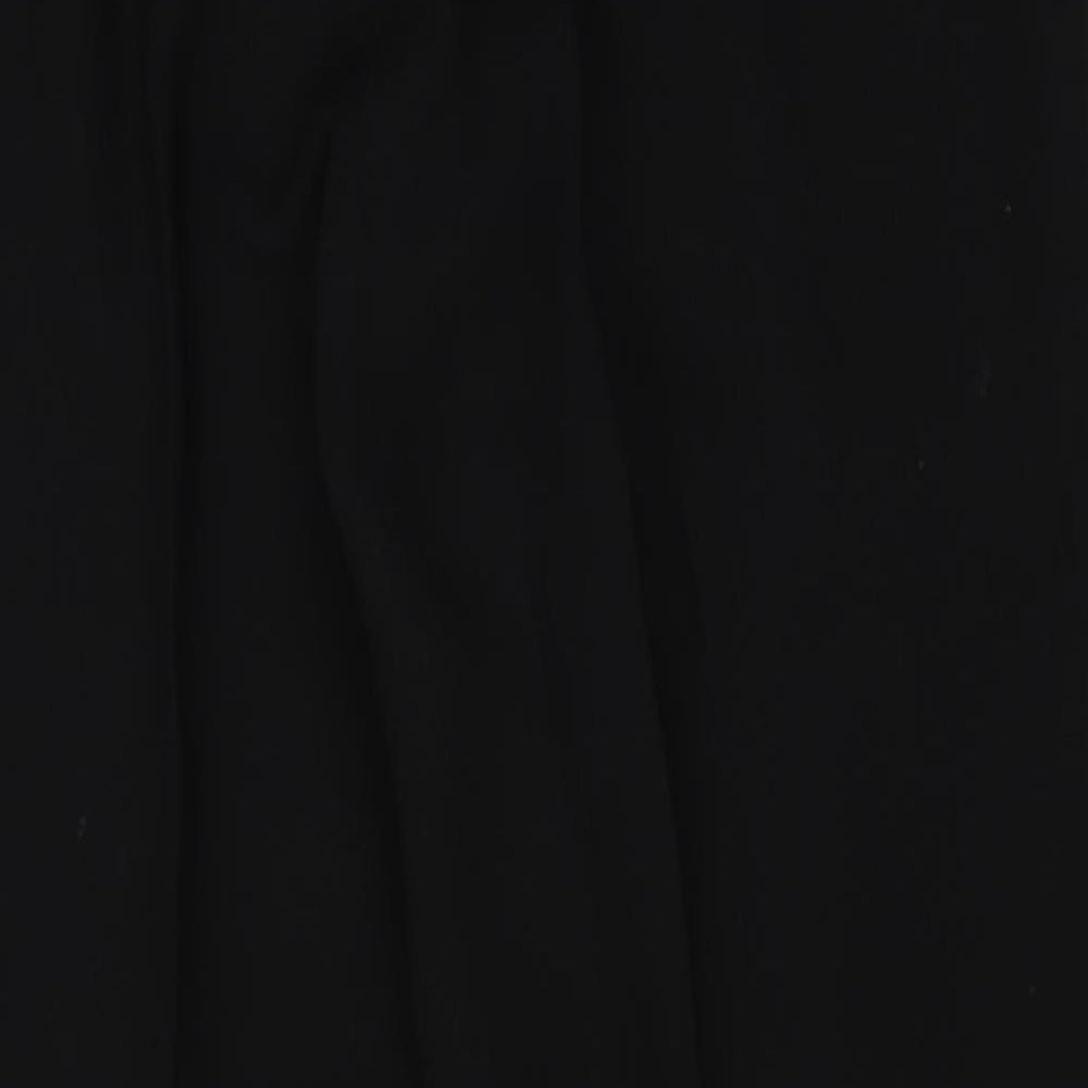 Dorothy Perkins Womens Black Polyester Dress Pants Trousers Size 12 Regular Zip