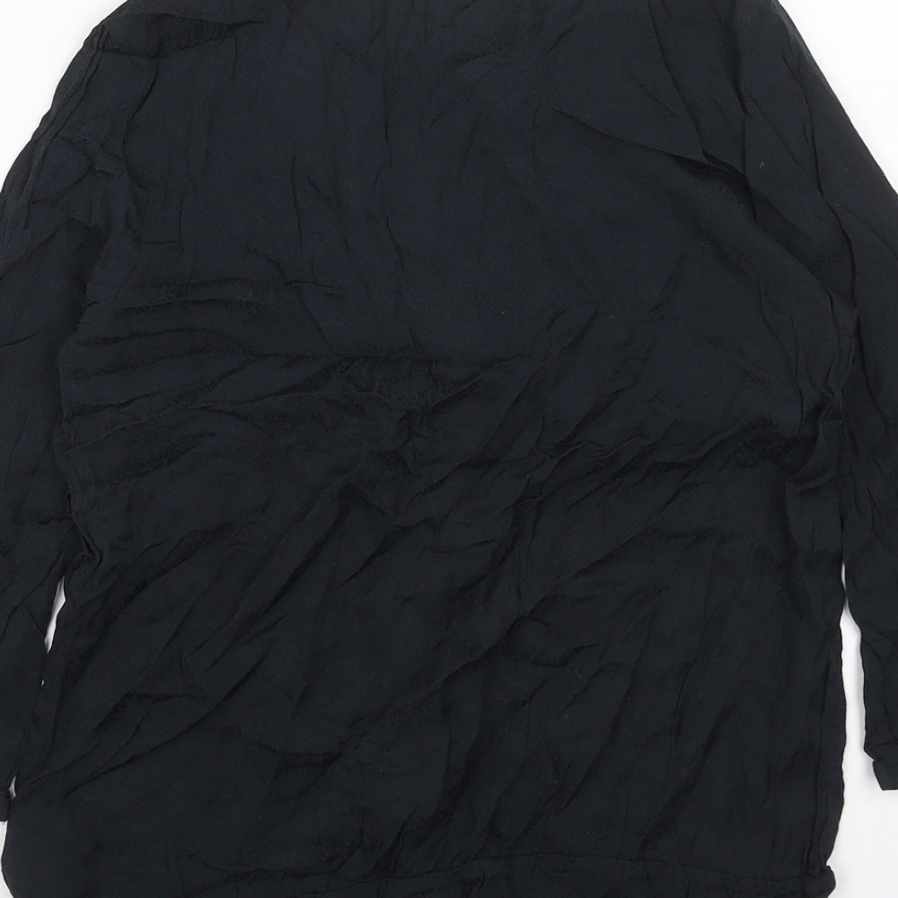NEXT Womens Blue Viscose Basic Blouse Size 6 V-Neck