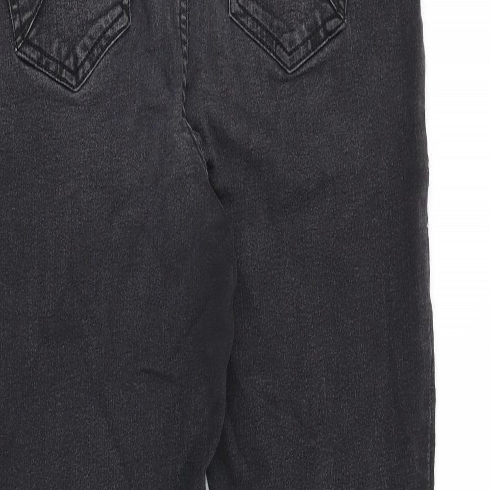 Marks and Spencer Womens Black Cotton Skinny Jeans Size 30 in Slim Zip