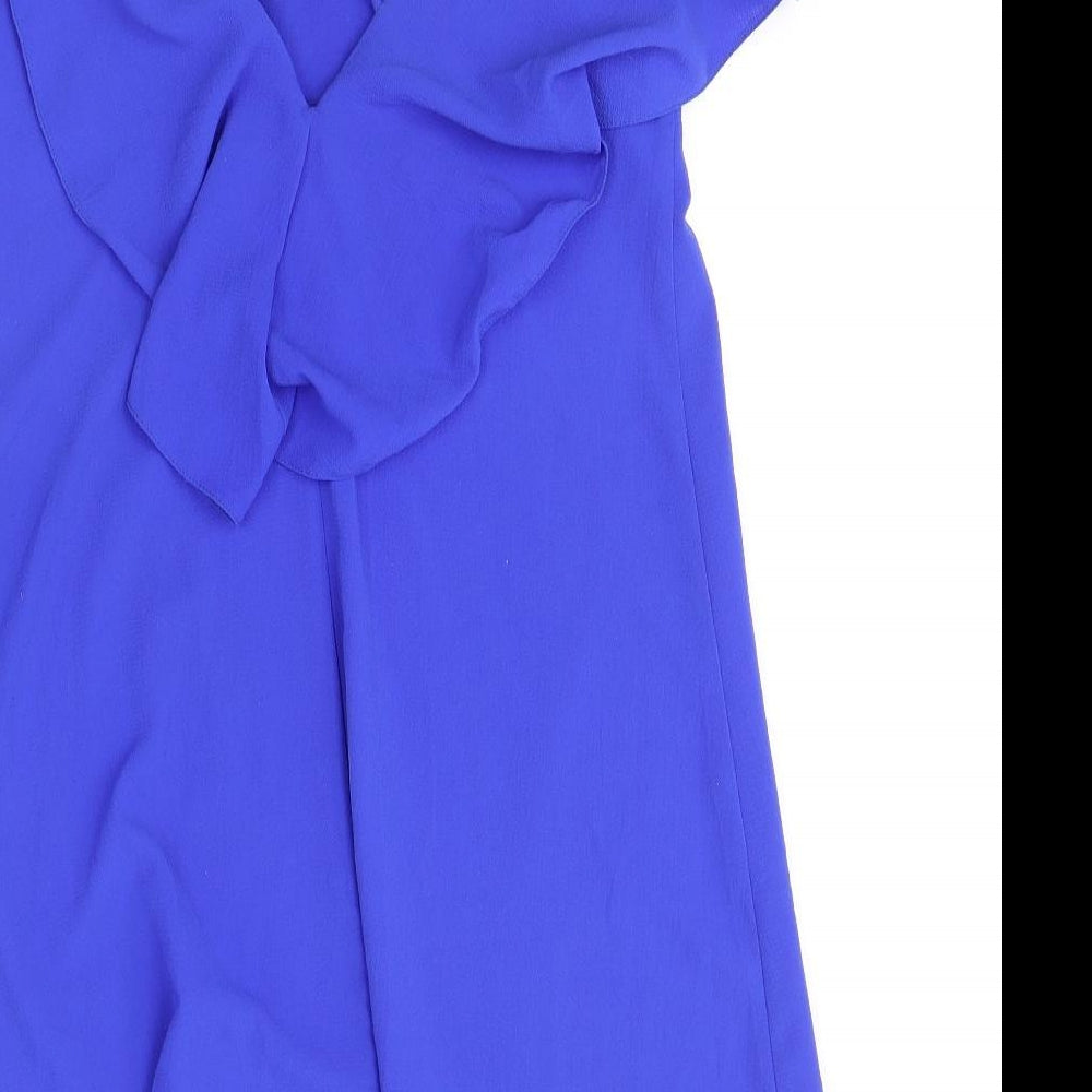 Atmosphere Womens Blue Polyester A-Line Size 12 Round Neck Pullover