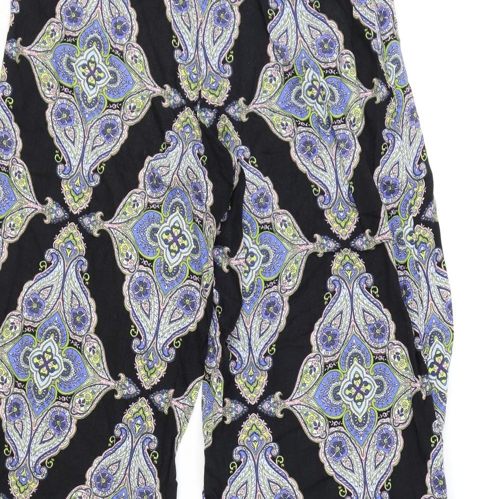 Red Herring Womens Multicoloured Geometric Viscose Trousers Size 36 in Regular Zip