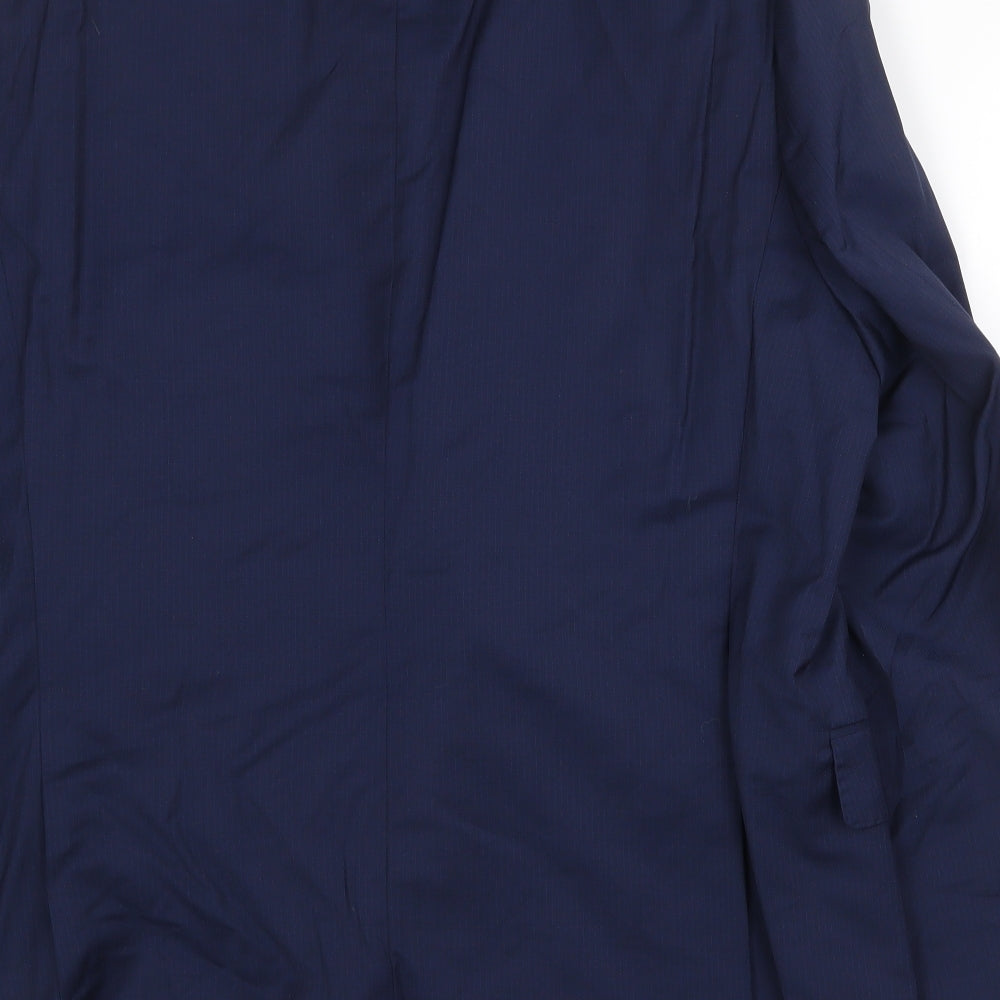 Marks and Spencer Mens Blue Polyester Jacket Suit Jacket Size 42 Regular