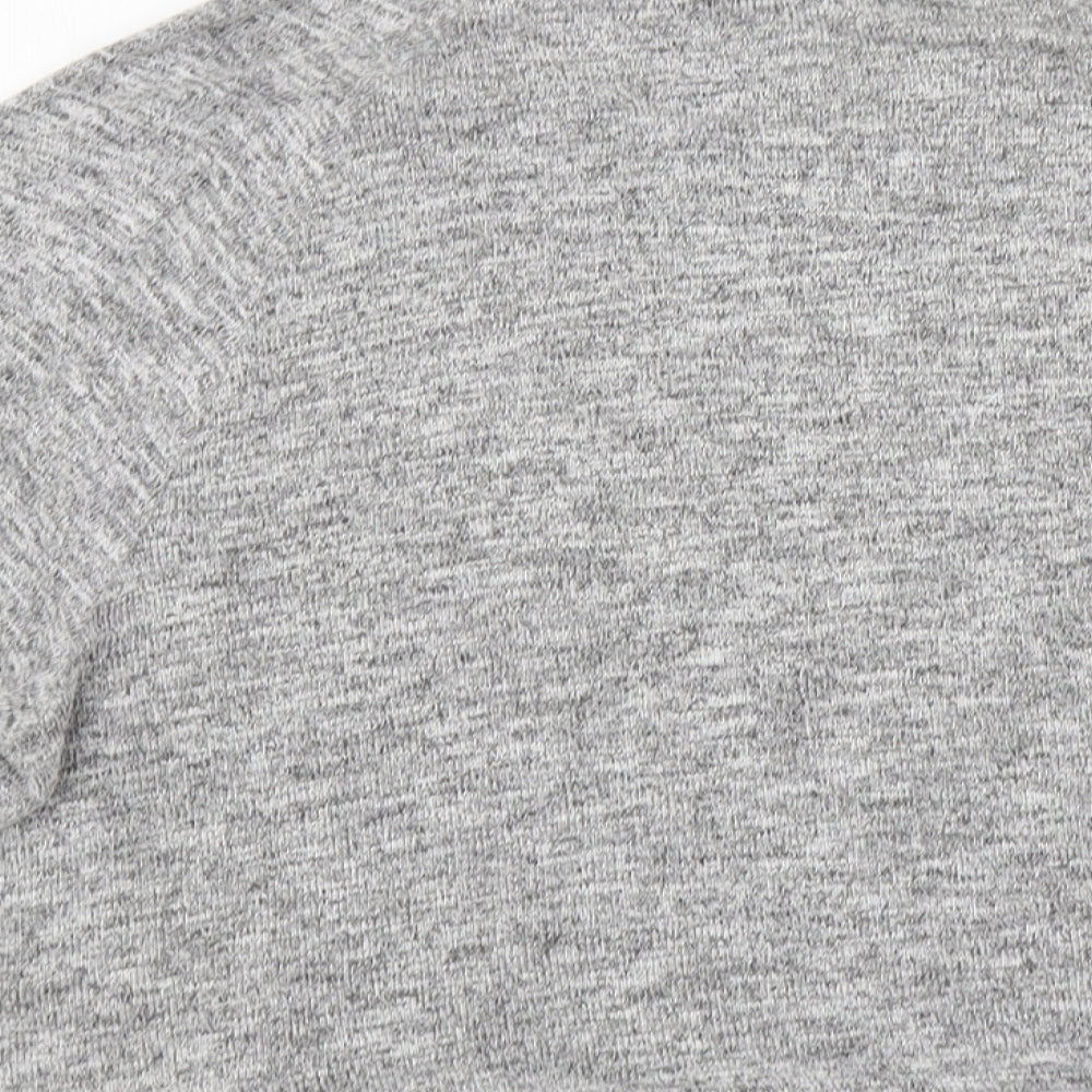 New Look Womens Grey Viscose Basic T-Shirt Size 12 Round Neck