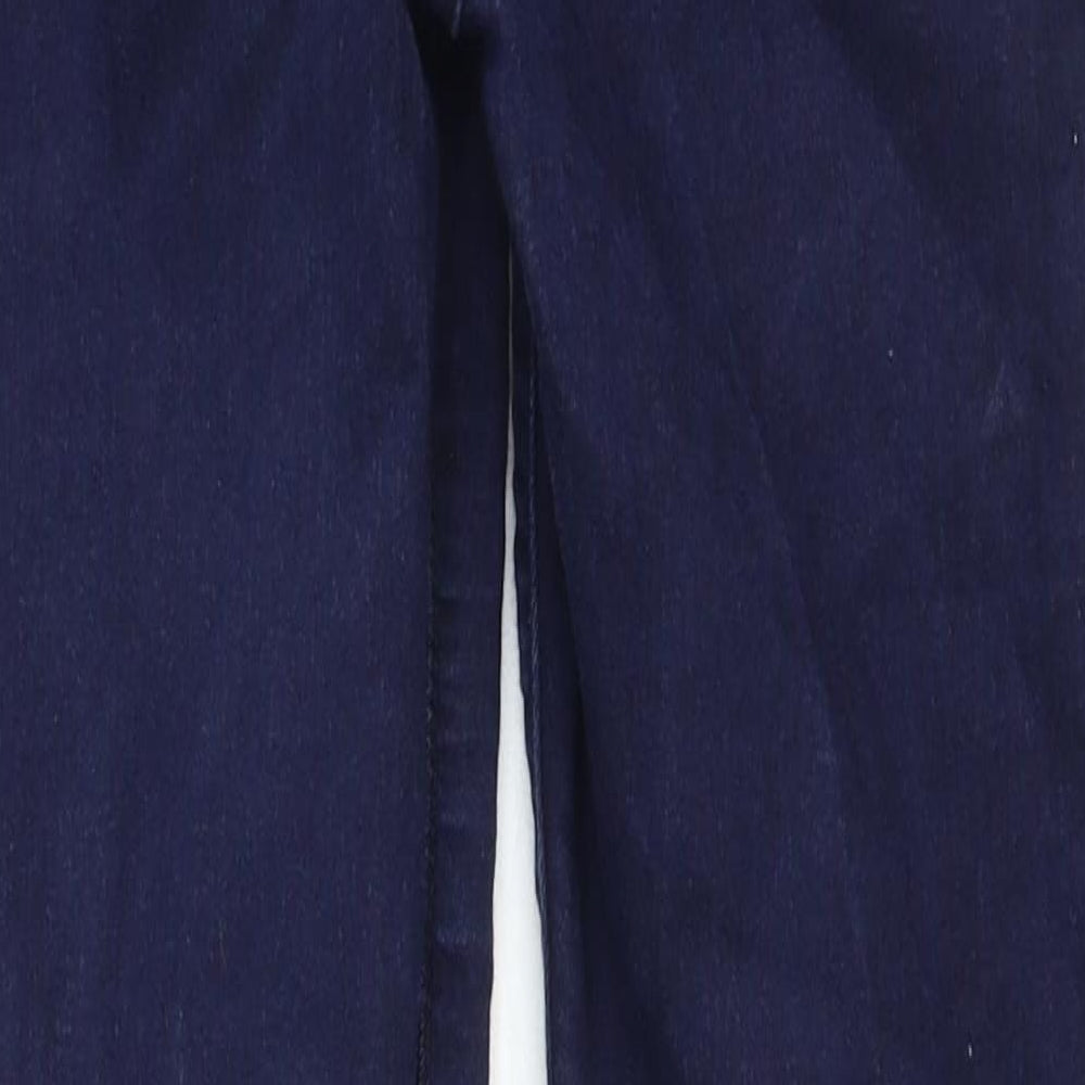 Marks and Spencer Womens Blue Cotton Skinny Jeans Size 6 Regular Zip