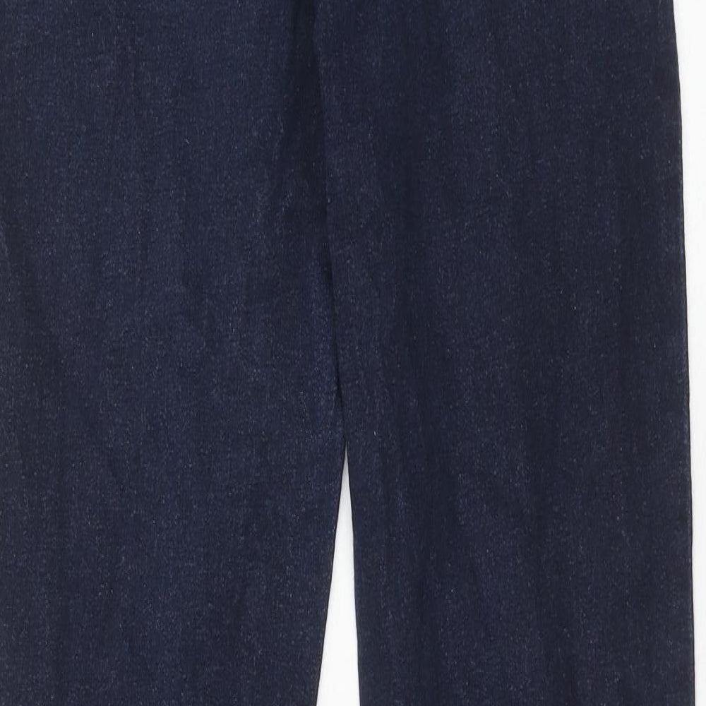 Marks and Spencer Womens Blue Cotton Skinny Jeans Size 8 Regular Zip