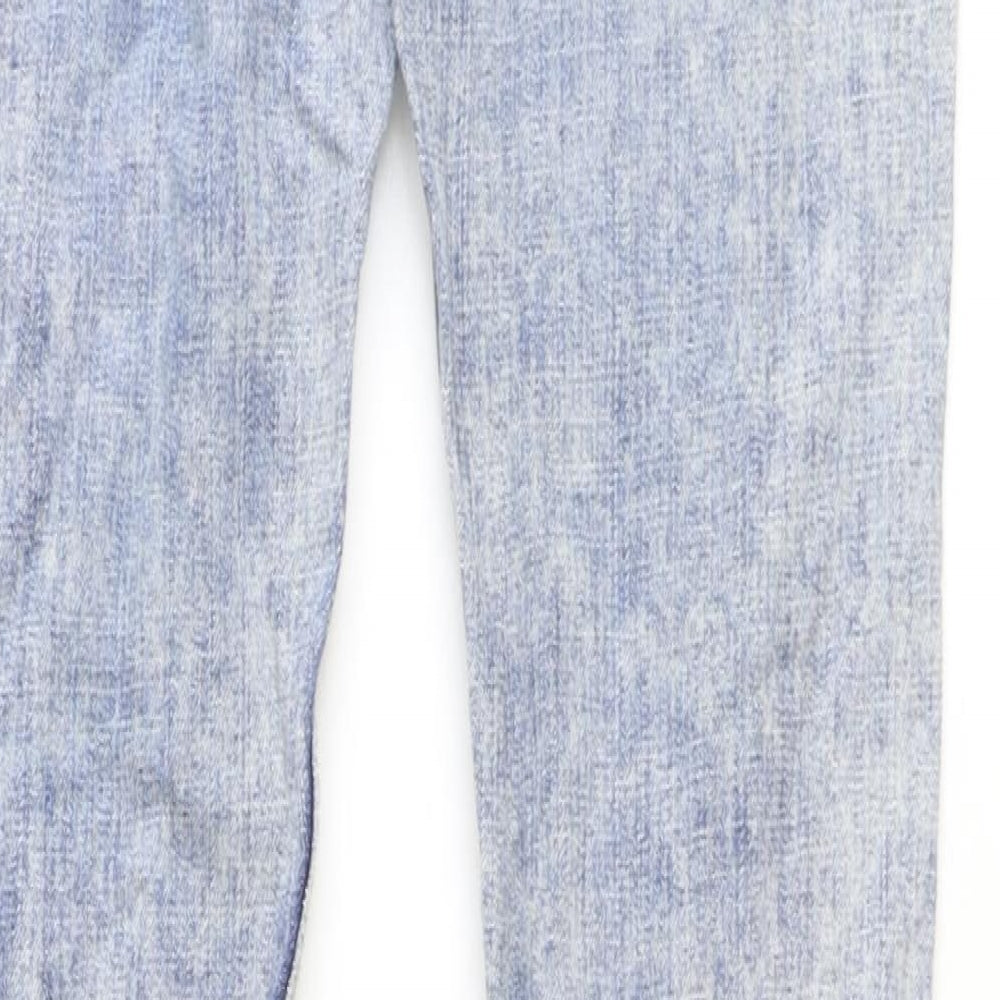 Preworn Womens Blue Cotton Skinny Jeans Size 28 in Regular Zip