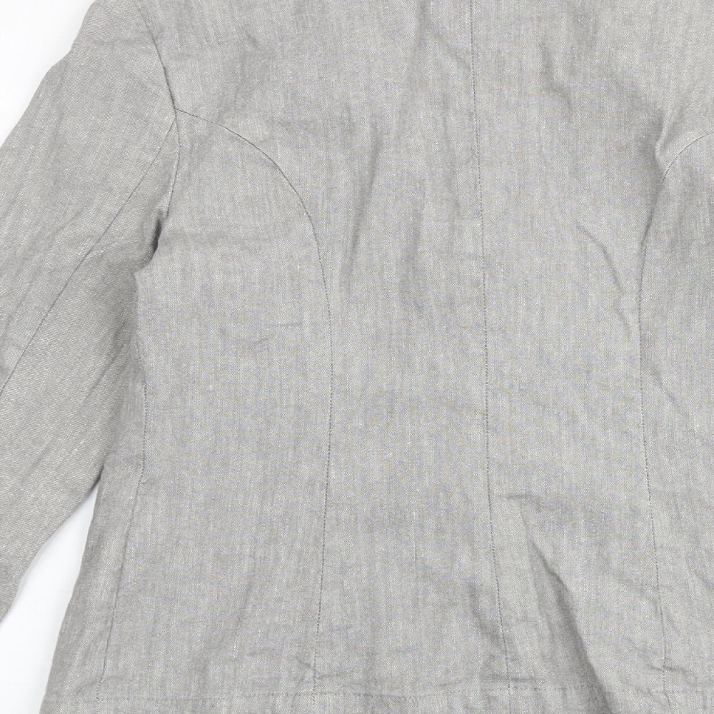 Marks and Spencer Womens Grey Jacket Blazer Size 12 Button