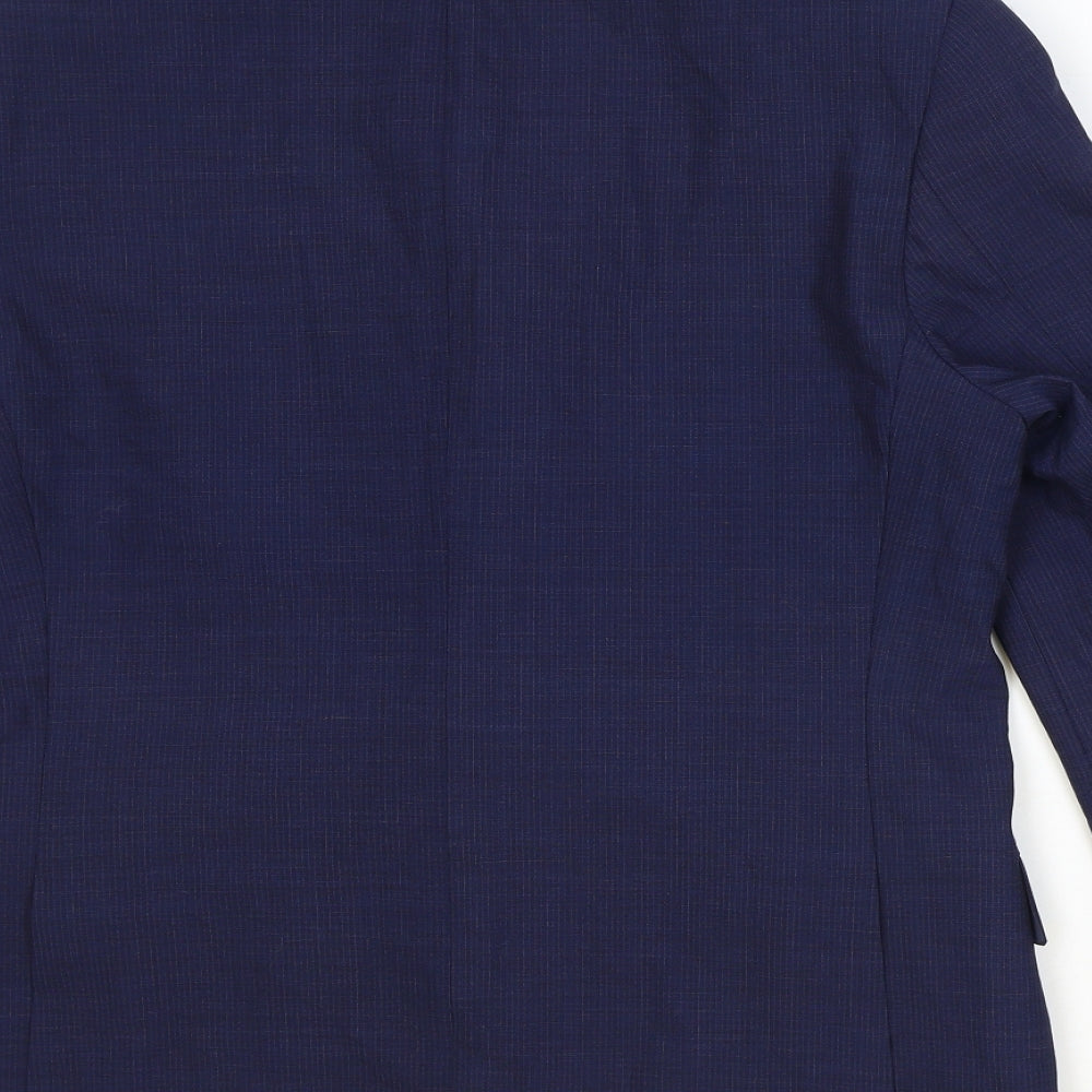 Marks and Spencer Mens Blue Polyester Jacket Suit Jacket Size 40 Regular