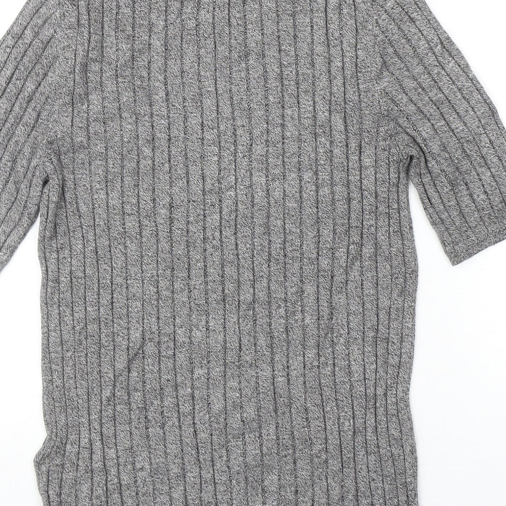Marks and Spencer Womens Black Round Neck Viscose Pullover Jumper Size 10