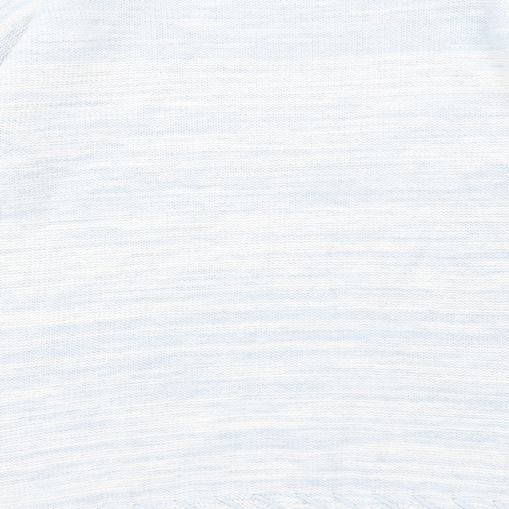 Marks and Spencer Womens Blue Round Neck Cotton Pullover Jumper Size 12