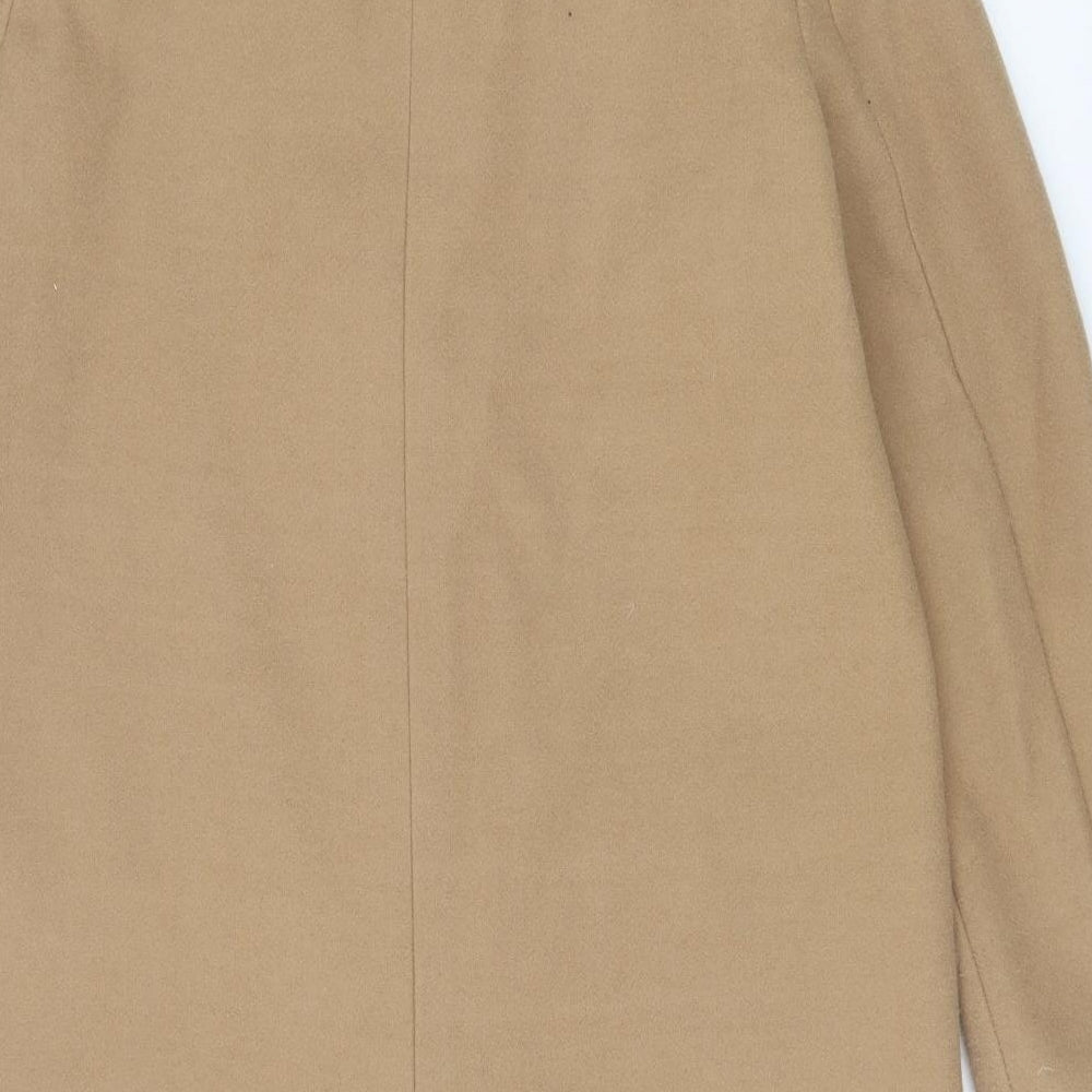 Marks and Spencer Womens Beige Overcoat Coat Size 12 Button