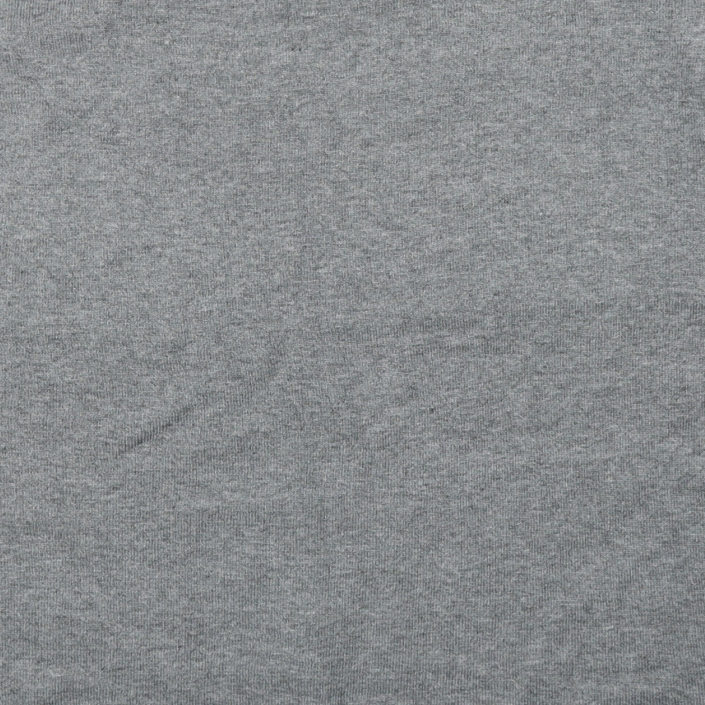 Viz a Viz Womens Grey Round Neck Nylon Pullover Jumper Size M