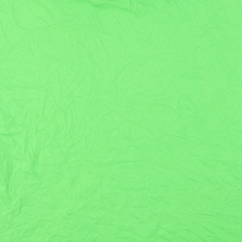 Daisy Street Womens Green Cotton Basic T-Shirt Size 16 Round Neck - Groovy Chick