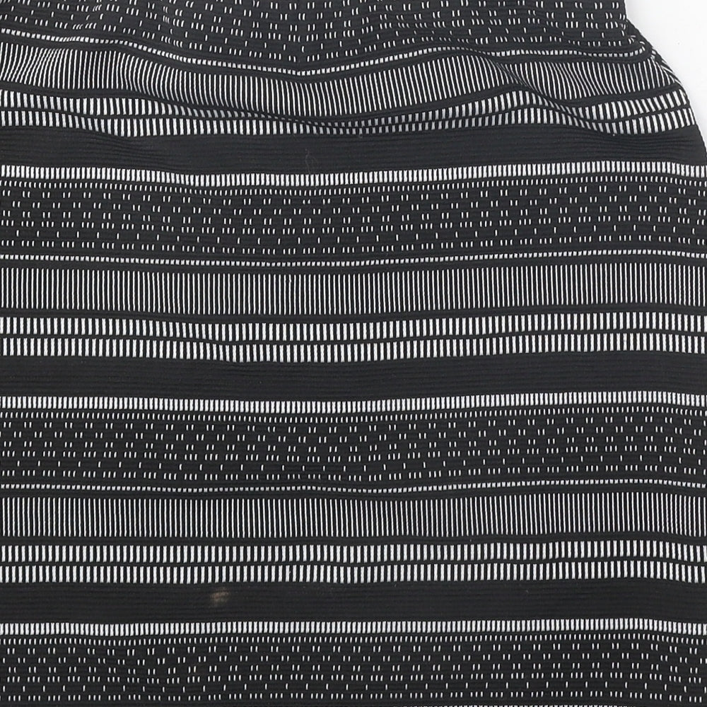 Atmosphere Womens Black Geometric Polyester Bandage Skirt Size 10