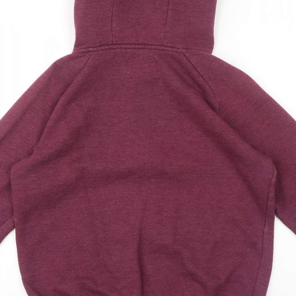 Cedar Wood State Mens Purple Cotton Full Zip Hoodie Size XS
