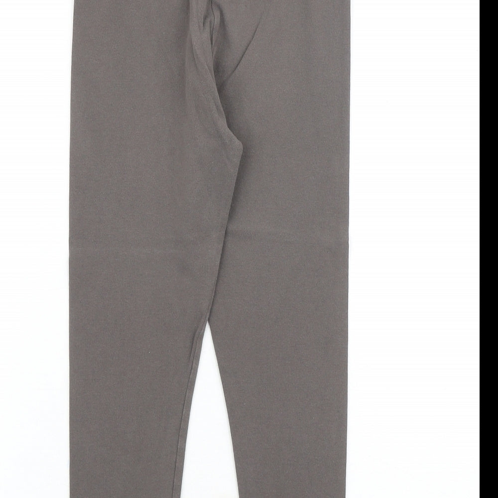 NEXT Girls Grey Cotton Jogger Trousers Size 9 Years Regular Pullover - Leggings