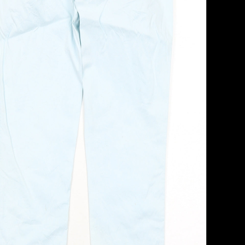Gap Womens Blue Cotton Trousers Size 10 Regular Zip